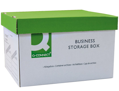 Cajón 3 cajas archivo definitivo A4 Q-Connect cartón montaje manual